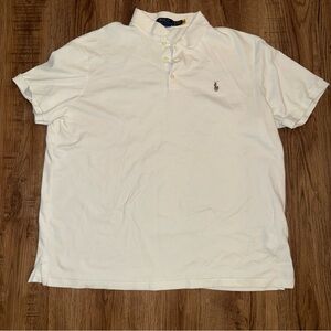Polo by Ralph Lauren Men's Classic White Polo Shirt flesh pony